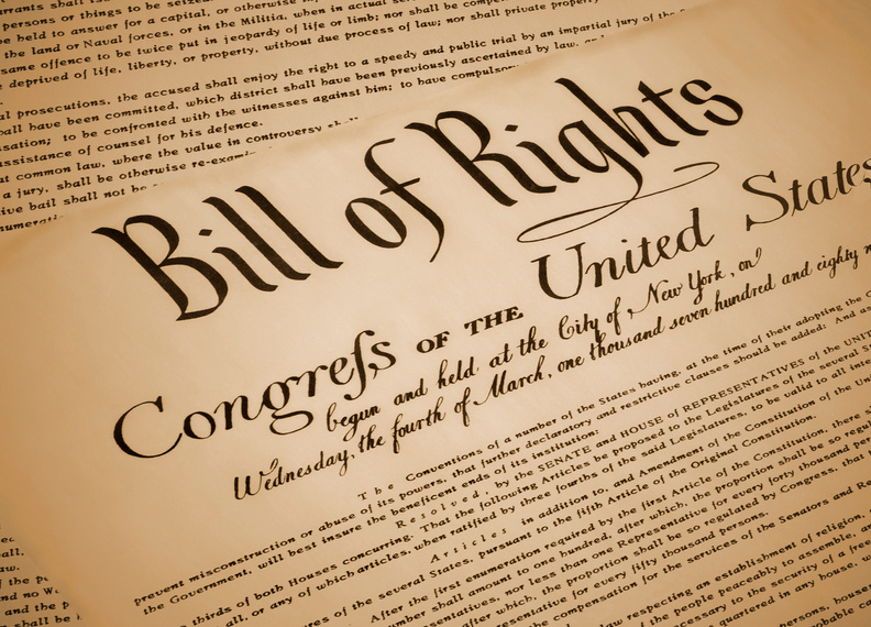 United States Bill of Rights Document Replica